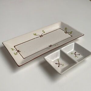NWB Japanese Minoya Platter & Dipping Set Entertaining Home